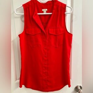 J. Crew tank top. Bright red